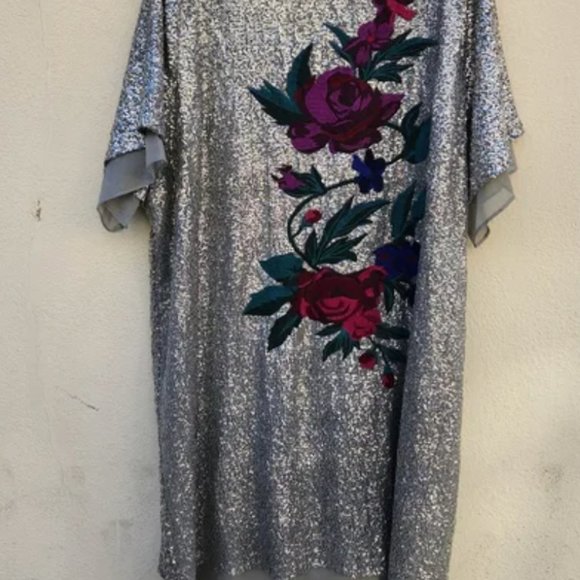 Eloquii Sparkle floral shift dress *BLOGGER FAVE*(Please read description) - Picture 2 of 16